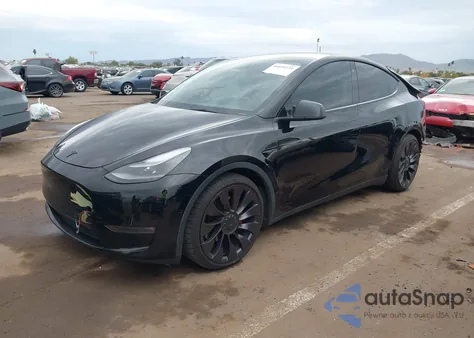 2021 Tesla Model Y Performance Dual Motor All-Wheel Drive из США, поврежденный, VIN 5YJYGDEF5MF266608